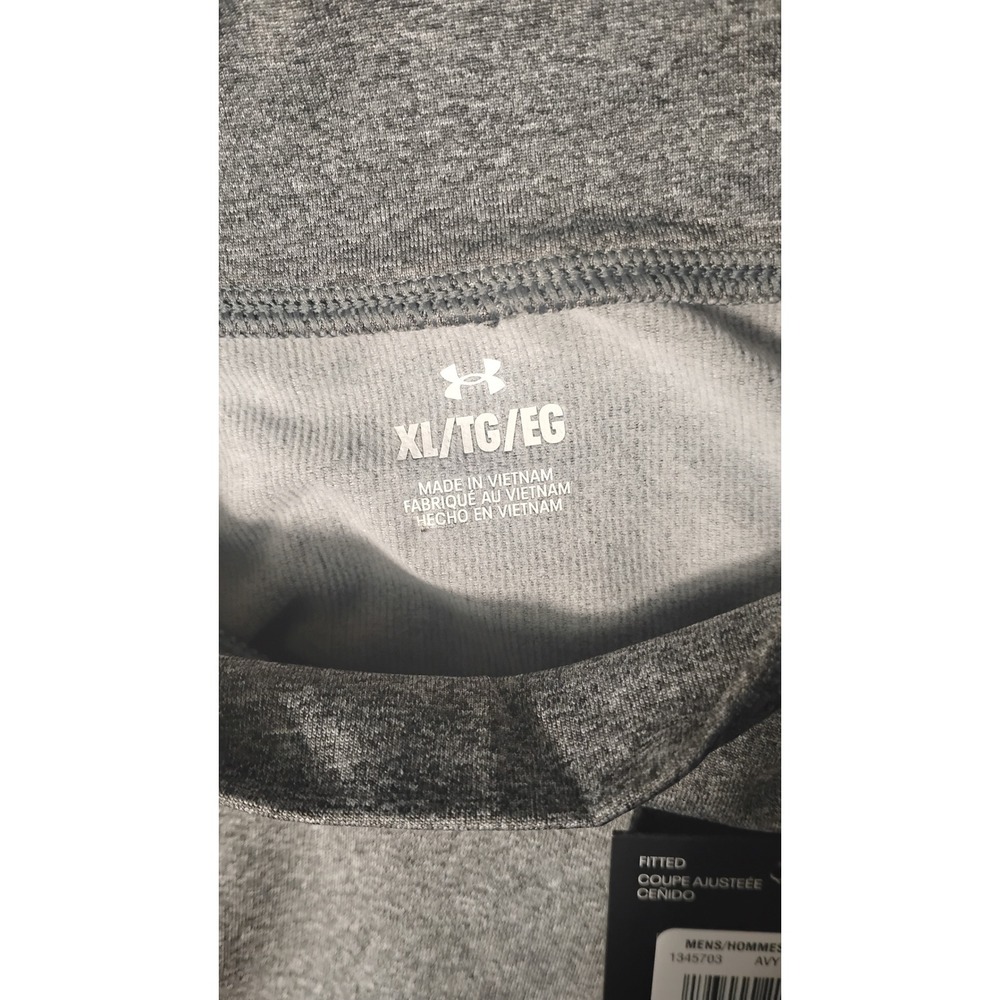 Under Armour ColdGear Fitted Long Sleeve Mock Neck Shirt Men's XL Gray Baselayer - Picture 5 of 5